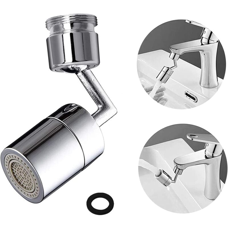 foto del prodotto alovez aeratore per rubinetto da 720 gradi, filtro girevole regolabile, prolunga per rubinetto doccia a risparmio idrico per k