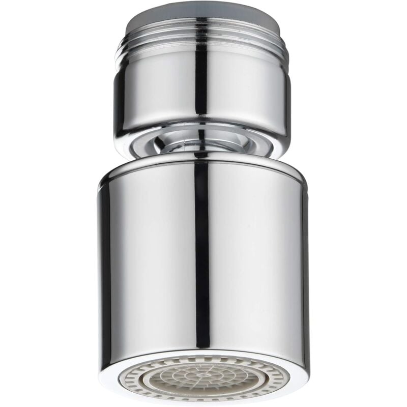 foto del prodotto alovez - aeratore per rubinetto girevole a 360 in ottone, 2 modalità, regolabile, aeratore per rubinetto a risparmio idrico, filettatura maschio da