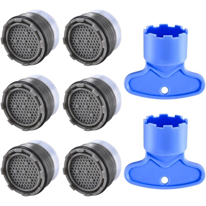 foto del prodotto alovez aeratore per rubinetto m18.5, 8 pezzi, beccuccio per rubinetto, rubinetto per lavello in plastica per cucina e bagno, risparmio idrico