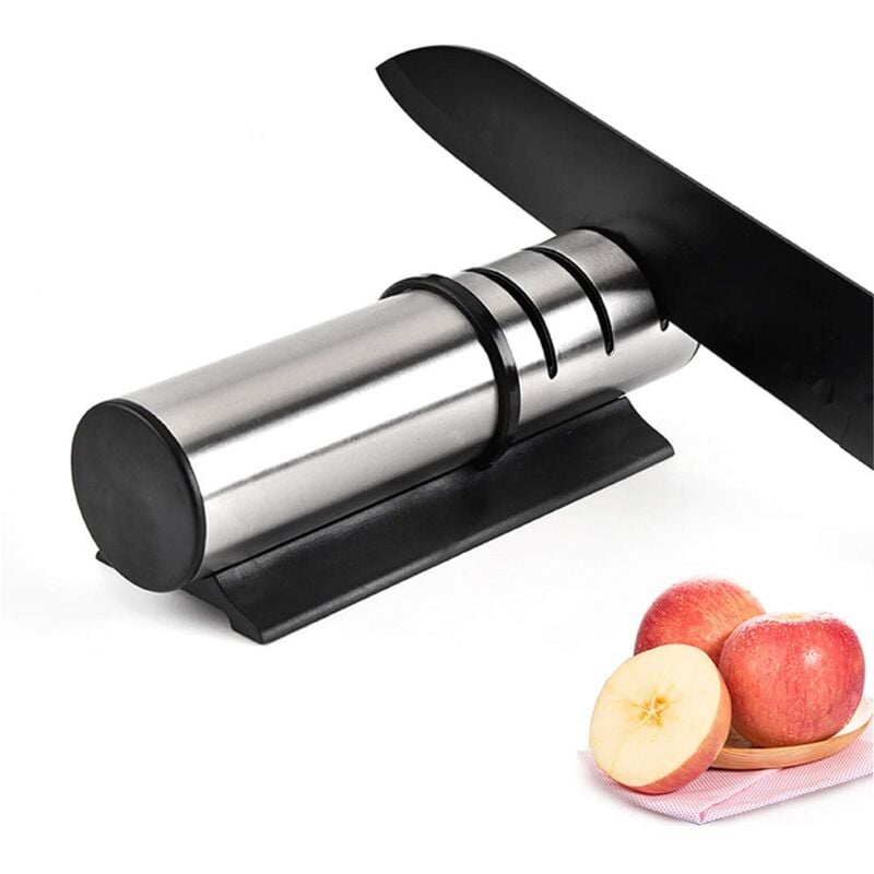 foto del prodotto alovez affilacoltelli professionale, affilacoltelli da cucina a 3 stadi con fondo antiscivolo sicuro e facile da usare