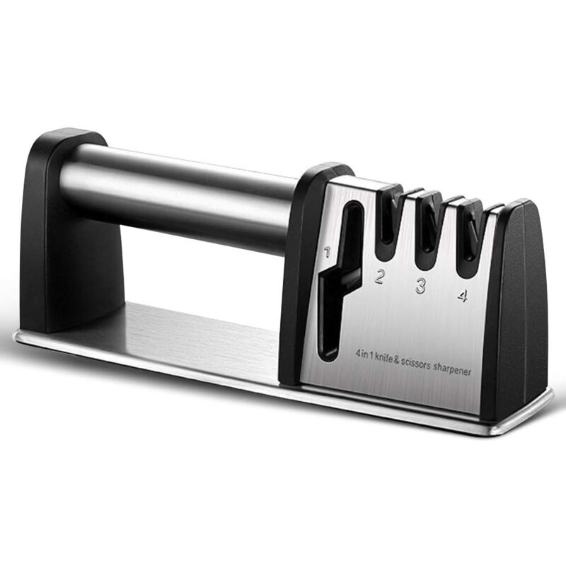 foto del prodotto alovez affilatrice professionale per coltelli, affilatrice a 4 stadi per affilatura grossolana e affilatura a forbice