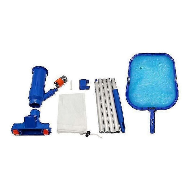 foto del prodotto alovez aspirapolvere per piscina, mini aspirapolvere portatile con 5 sezioni e sacchetti a rete, kit per la pulizia della piscina