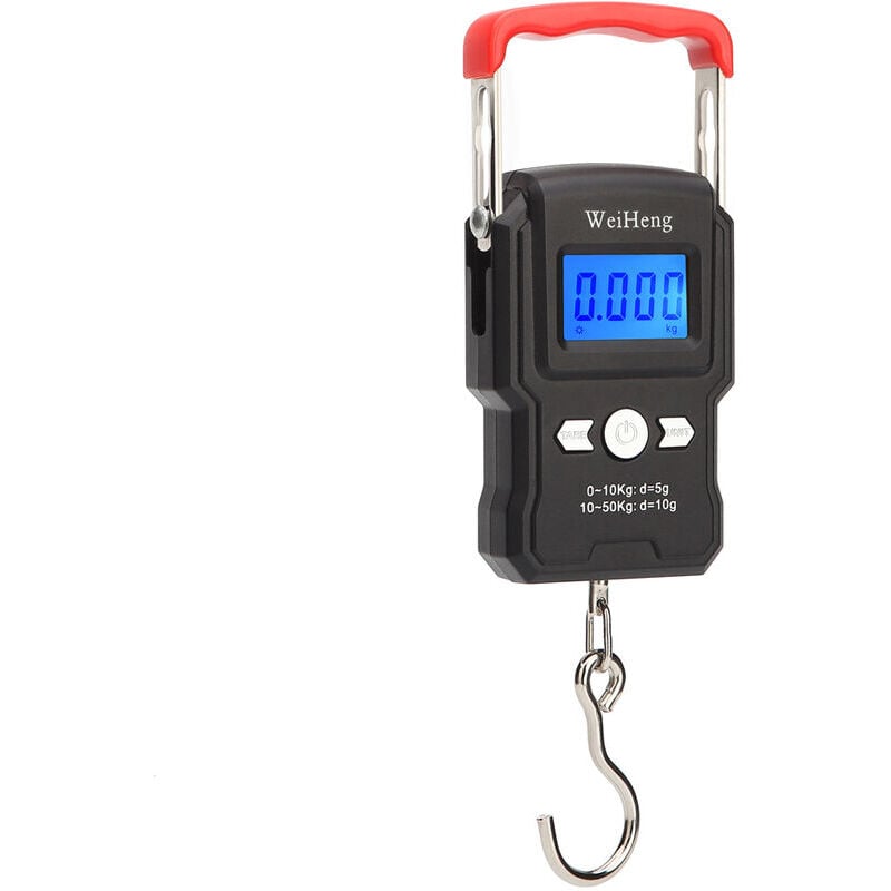 foto del prodotto alovez bilancia a gancio sospesa, doppia precisione, schermo lcd retroilluminato, 50 kg 5 g