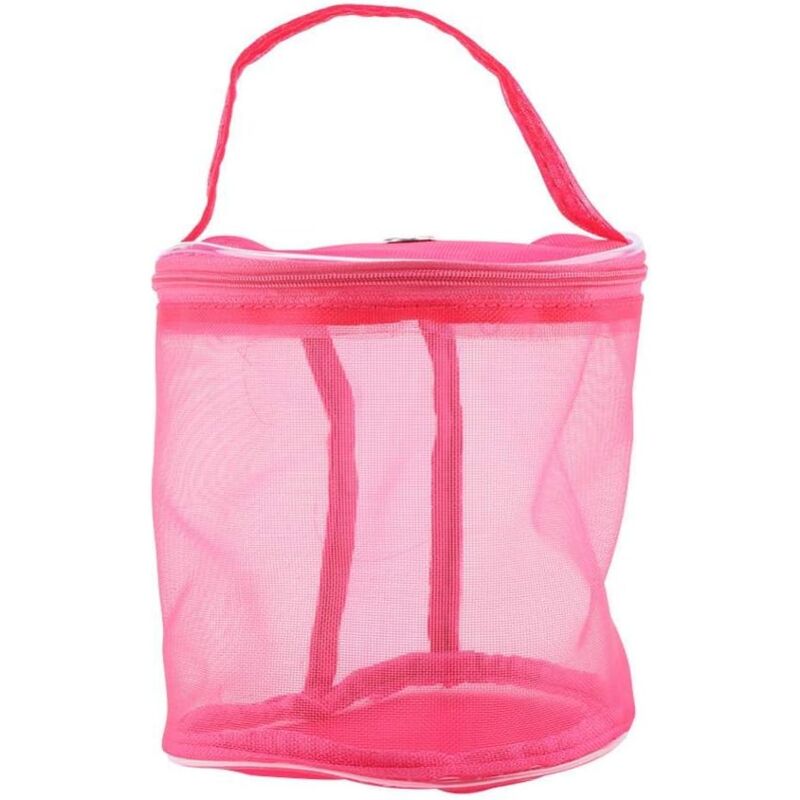 foto del prodotto alovez borsa per maglieria portatile, organizer per filati in rete cilindrica, borsa per filati leggera e pratica