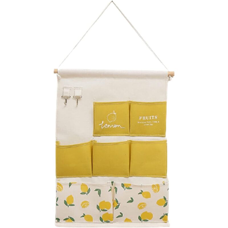 foto del prodotto alovez borsa portaoggetti da parete, porta, mensola posteriore, organizzare, borsa da parete, piccola borsa in tessuto, camera del dormitorio
