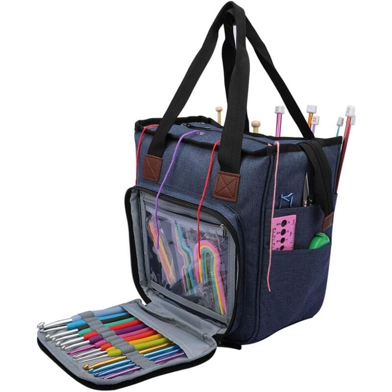 foto del prodotto alovez borsa portaoggetti per lana a maglia di grande capacit , borsa portaoggetti per maglieria, borsa portaoggetti per filati, borsa portaoggetti