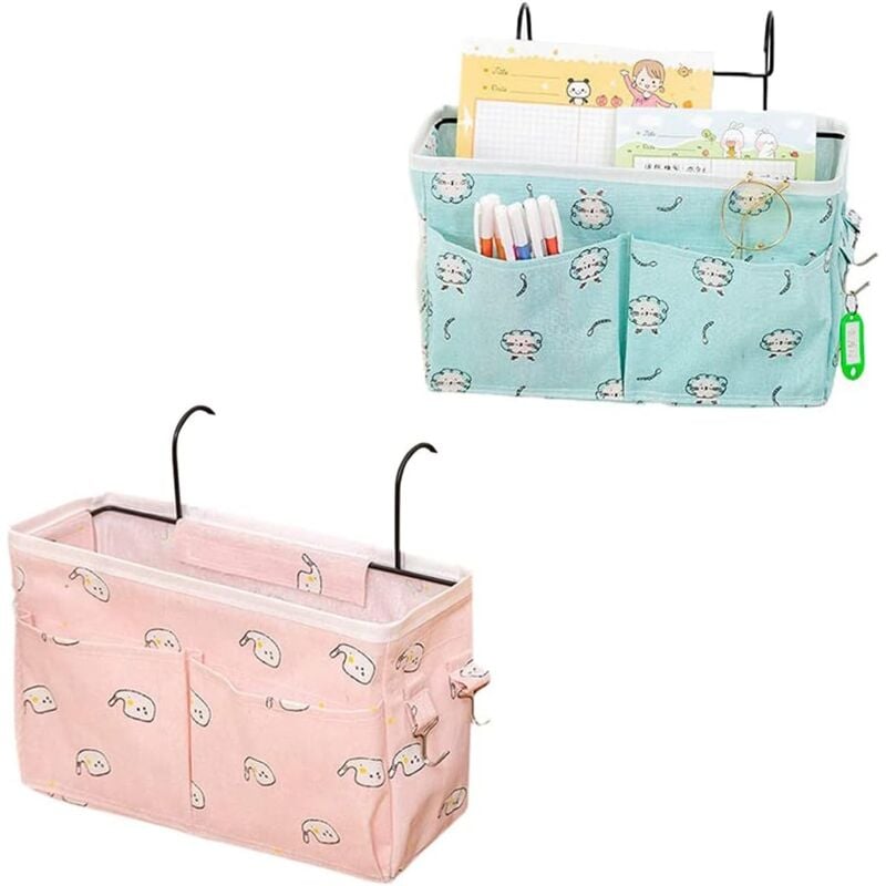 foto del prodotto alovez borsa portaoggetti tascabile da letto, borsa portaoggetti da comodino, borsa portaoggetti da appendere al comodino, comodino appeso