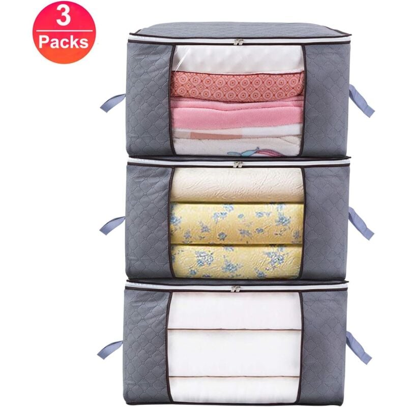 foto del prodotto alovez borse portaoggetti per vestiti, organizer per letto antiumidit con cerniere resistenti in tessuto spesso