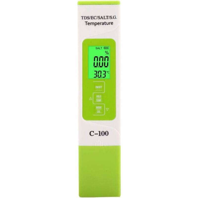 foto del prodotto alovez c 100 5 in 1 salinit tds ec tester per acqua salata tester multifunzionale per la qualit dell acqua con retroilluminazione