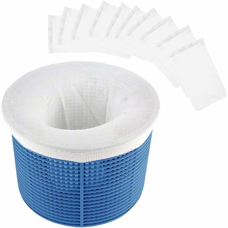 foto del prodotto alovez calzini per skimmer da piscina, tessuto in nylon elastico resistente, filtro per skimmer da piscina per cestino da piscina, rete per calzini