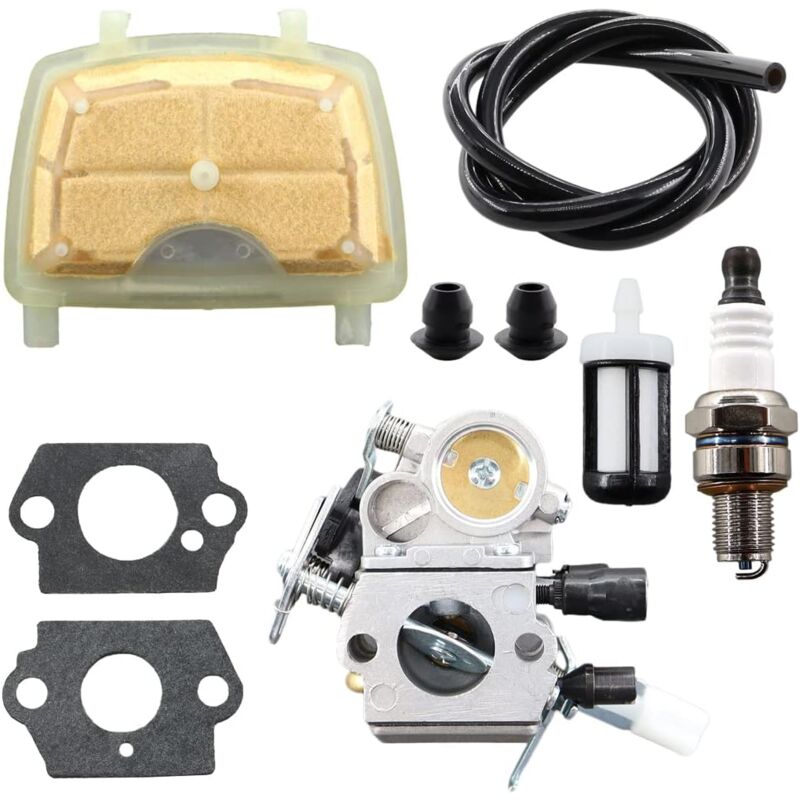 foto del prodotto alovez carburatore c1q s269 per motosega stihl ms171 ms181 ms201 1391200619 11391207100 11391200612 con guarnizione filtro linea carburante candela