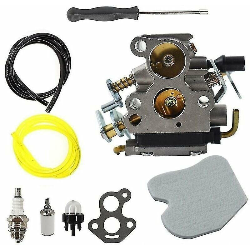foto del prodotto alovez carburatore con cacciavite, filtro dell aria, candela per motosega husqvarna 135 140 435 435e 440 440e jonsered cs2240 cs2240s cs410
