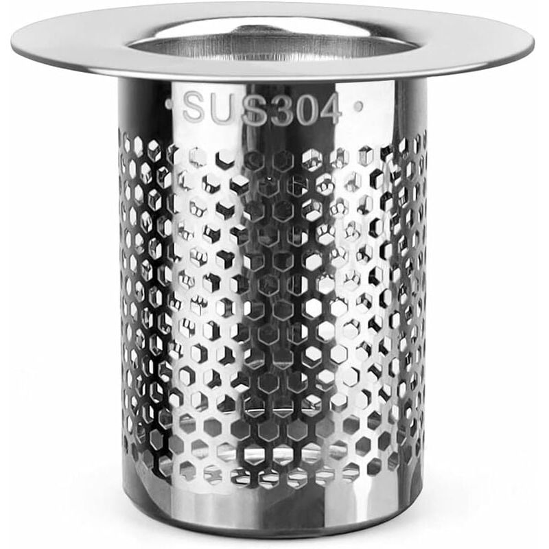 foto del prodotto alovez catturacapelli per doccia, filtro per capelli per doccia da 5,5 5 cm, filtro per scarico in acciaio inox argentato scarico per vasca da