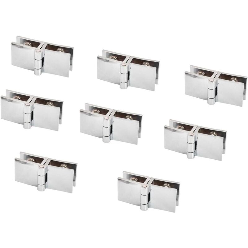 foto del prodotto alovez cerniera per mobili, 8 pezzi cerniere per porte in vetro 5 mm 8 mm morsetto per porta dell armadio rettangolare regolabile porta in vetro a