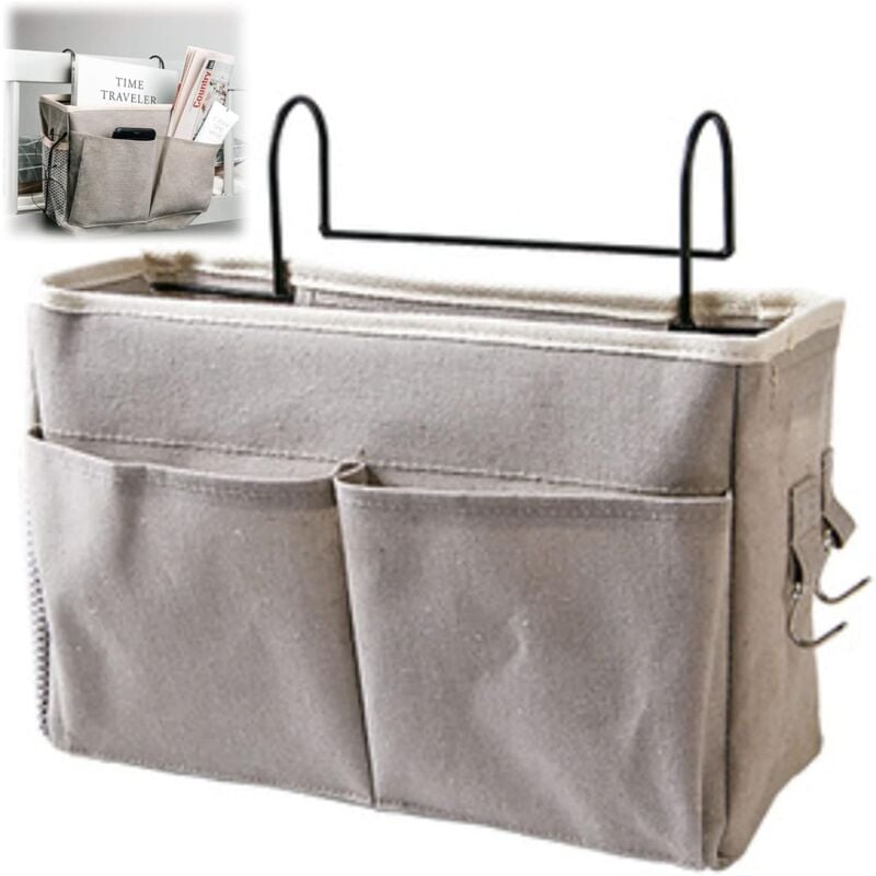 foto del prodotto alovez cestino da appendere al comodino, contenitore per letto a soppalco, tasche sospese, organizer per tasche da letto, cestino da appendere al