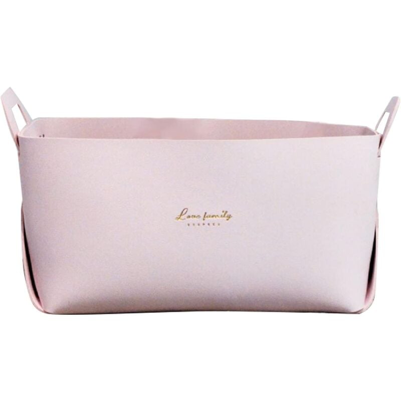foto del prodotto alovez cestino portaoggetti in similpelle con manici, 14 x 26 x 12,5 cm, organizer per trucchi