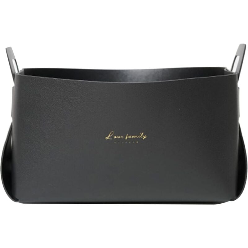 foto del prodotto alovez cestino portaoggetti in similpelle con manici, 14 x 26 x 12,5 cm, organizer per trucchi