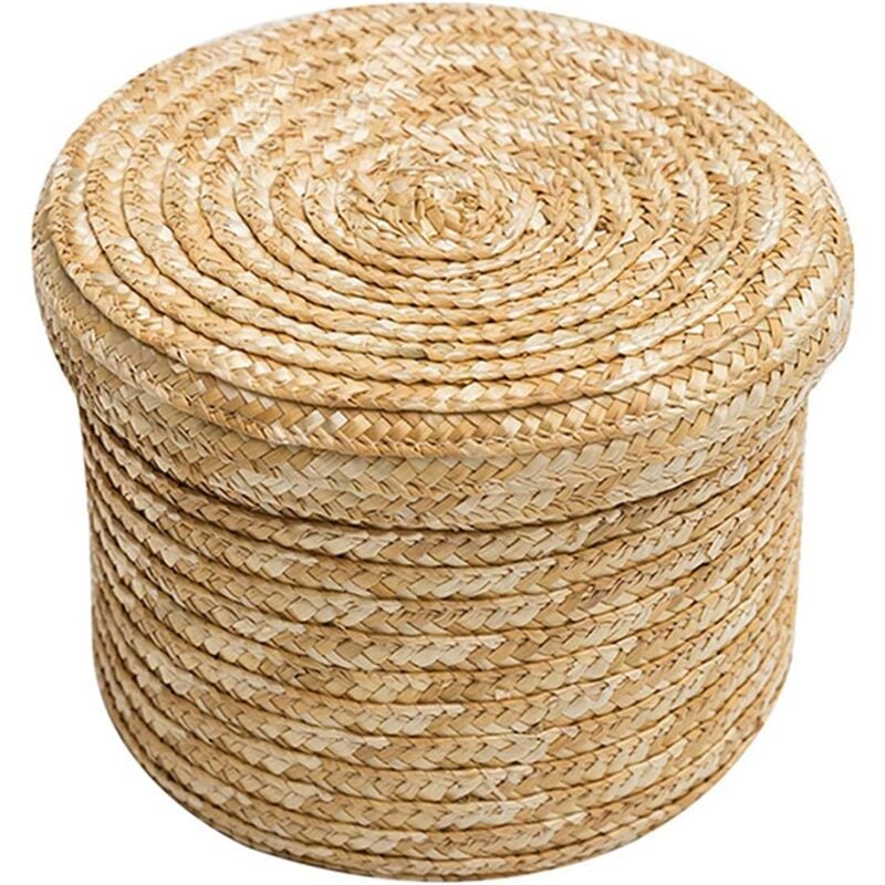 foto del prodotto alovez cesto portaoggetti in erba marina, cesto portafiori intrecciato, cesto portabiancheria in vimini, scatola portaoggetti intrecciata a mano