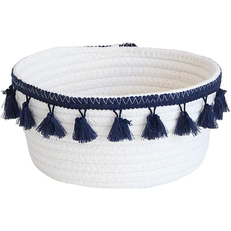 foto del prodotto alovez cesto portaoggetti per neonati, cestino decorativo in corda di cotone naturale, piccolo contenitore, organizer per cameretta, soggiorno,