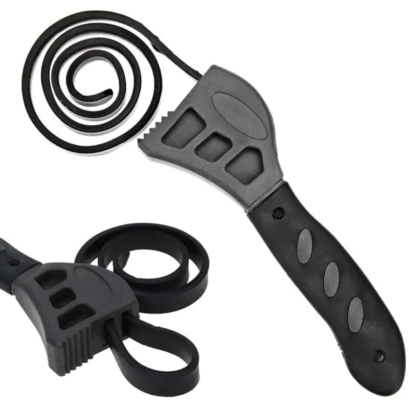 foto del prodotto alovez chiave a nastro regolabile multifunzione, chiave universale in gomma per strumenti di riparazione apriscatole auto