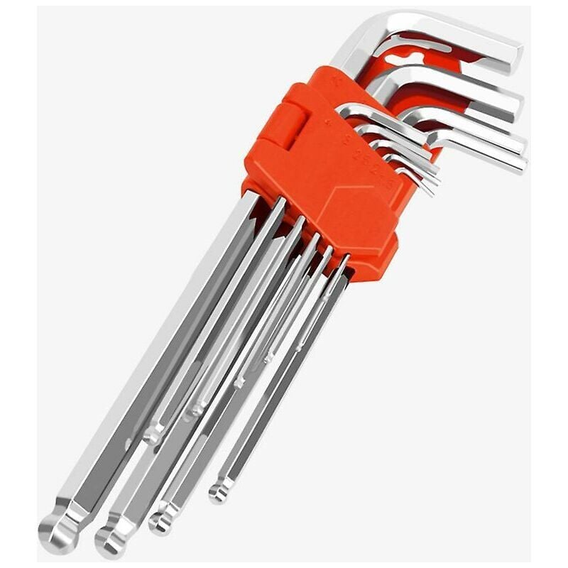 foto del prodotto alovez chiave torx, set di chiavi esagonali a manico lungo da 9 pezzi, strumento di riparazione antimanomissione con supporto di stoccaggio