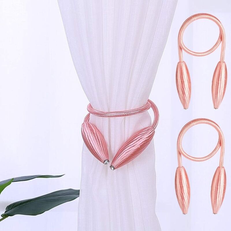 foto del prodotto alovez confezione da 2 fermatende decorativi, fermatende creativi per tende da finestra rosa 