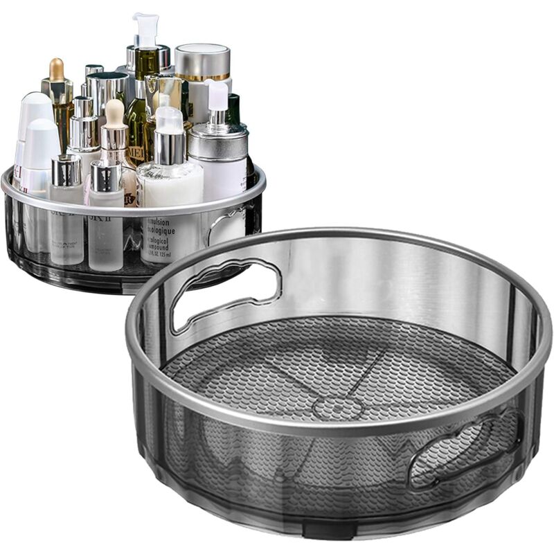 foto del prodotto alovez confezione da 2 piatti girevoli lazy susan in plastica per mobili, lazy susan da 9 e 12 , porta spezie per dispensa e piano di lavoro,