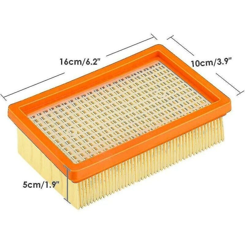 foto del prodotto alovez confezione da 3 filtri plissettati piatti di ricambio per aspirapolvere a umido secco mv4, mv5, mv6, wd4, wd5, wd6, wd4p, wd5p, wd6p