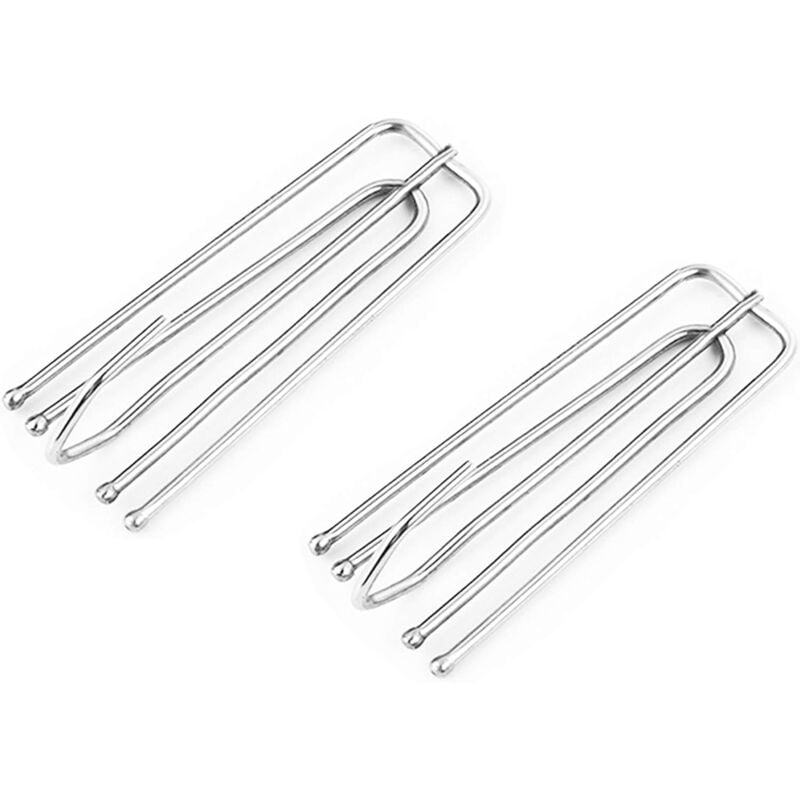 foto del prodotto alovez confezione da 30 ganci per tende in acciaio inossidabile con clip e pieghe, ganci per tende in metallo resistenti con artigli profondi