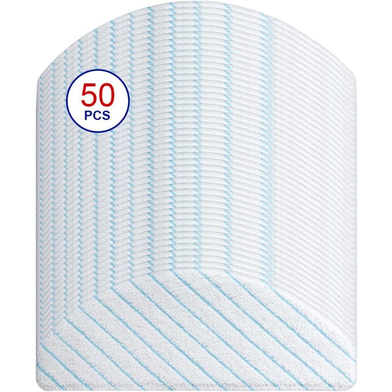 foto del prodotto alovez confezione da 50 panni di ricambio per la pulizia degli aspirapolvere ecovacs deebot ozmo t8 aivi t8 plus t8 max t9 t9 aivi t9 plus n8 n8