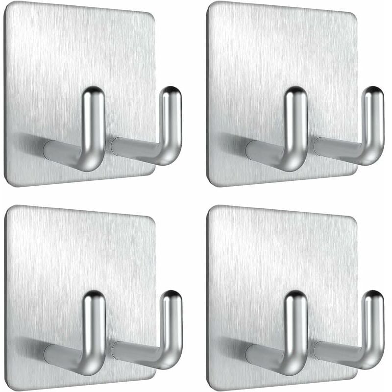 foto del prodotto alovez confezione di ganci da parete da attaccare, ganci adesivi in acciaio inox, portasciugamani da cucina senza forare, ganci da bagno per bagno,