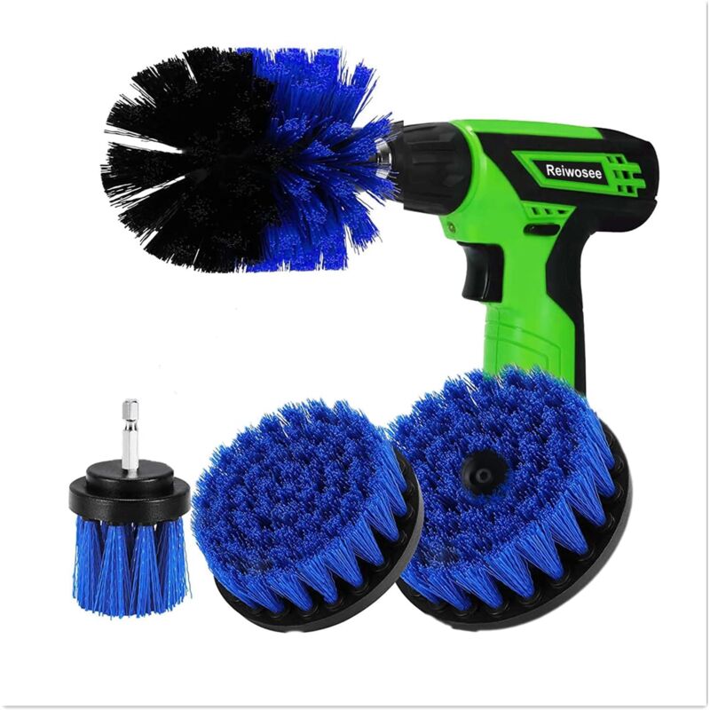 foto del prodotto alovez confezioni di spazzole per trapano elettrico kit di pulizia per auto, bagno, piscina, piastrelle, pavimento, mattoni, ceramica, marmo,
