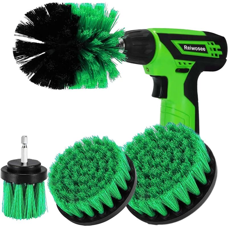 foto del prodotto alovez confezioni di spazzole per trapano elettrico kit di pulizia per auto, bagno, piscina, piastrelle, pavimento, mattoni, ceramica, marmo,