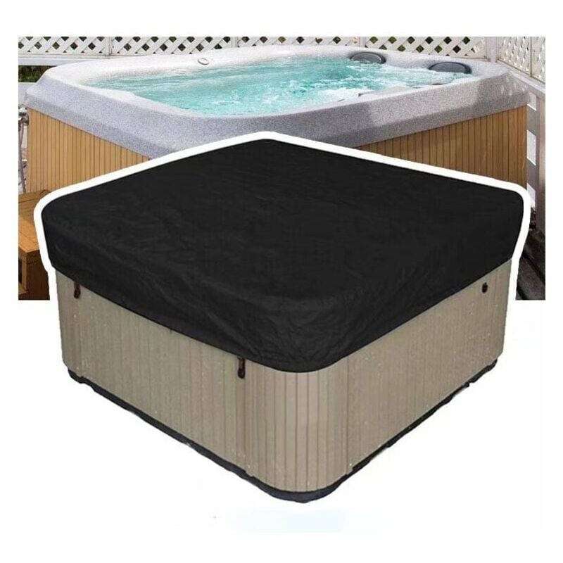 foto del prodotto alovez copertura protettiva per piscina, spa, vasca da bagno, copertura antipolvere per giardino, copertura per mobili, 218 x 218 x 30 cm