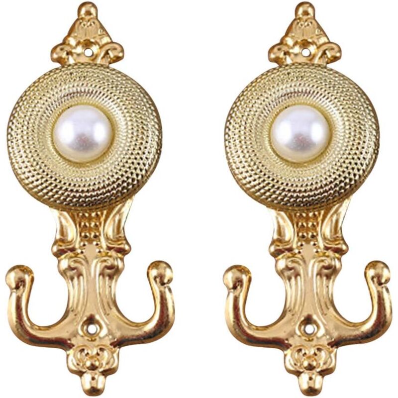 foto del prodotto alovez coppia di tende decorative con perline metalliche da appendere alla parete con gancio a nappa, gancio multiuso