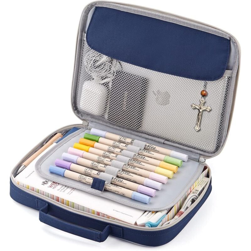 foto del prodotto alovez custodia per bibbia da donna, custodia per bibbia da uomo, custodia multifunzionale con cerniera per ipad