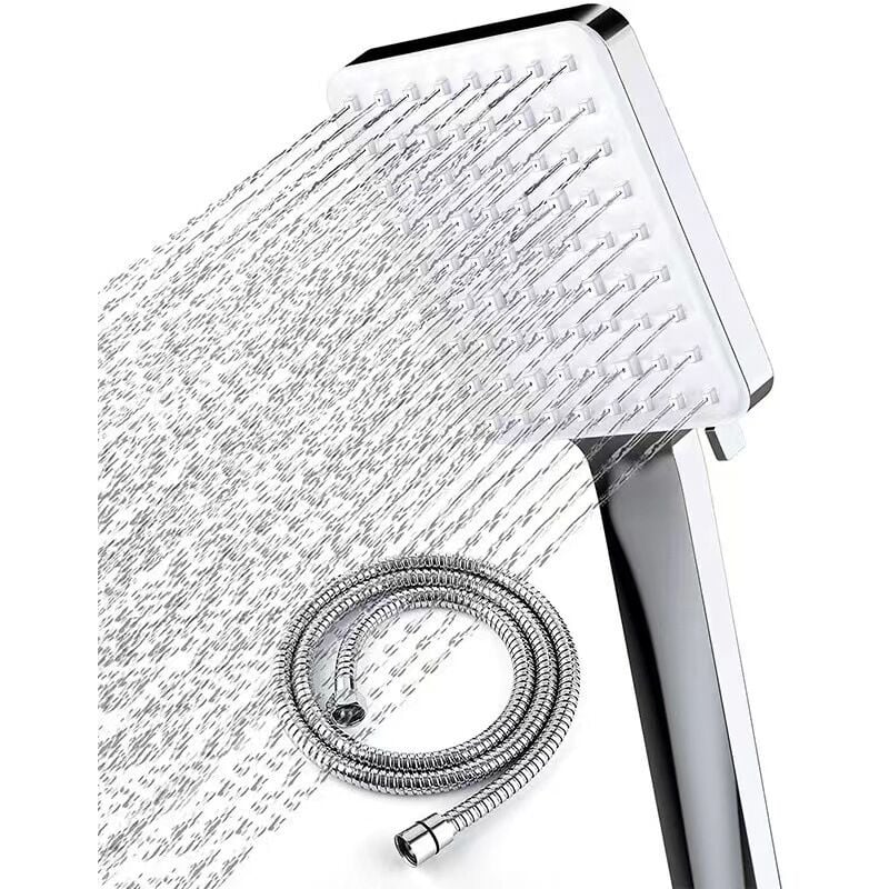foto del prodotto alovez doccetta, soffione doccia anticalcare a risparmio idrico, soffione doccia ad elica ad alta pressione sistema di filtraggio a tre livelli con