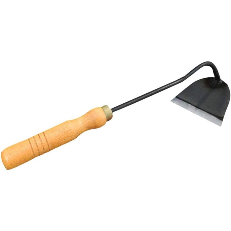 foto del prodotto alovez falcetto da giardinaggio con manico in legno, mini attrezzi da giardinaggio, accessori per il giardino, 33 cm