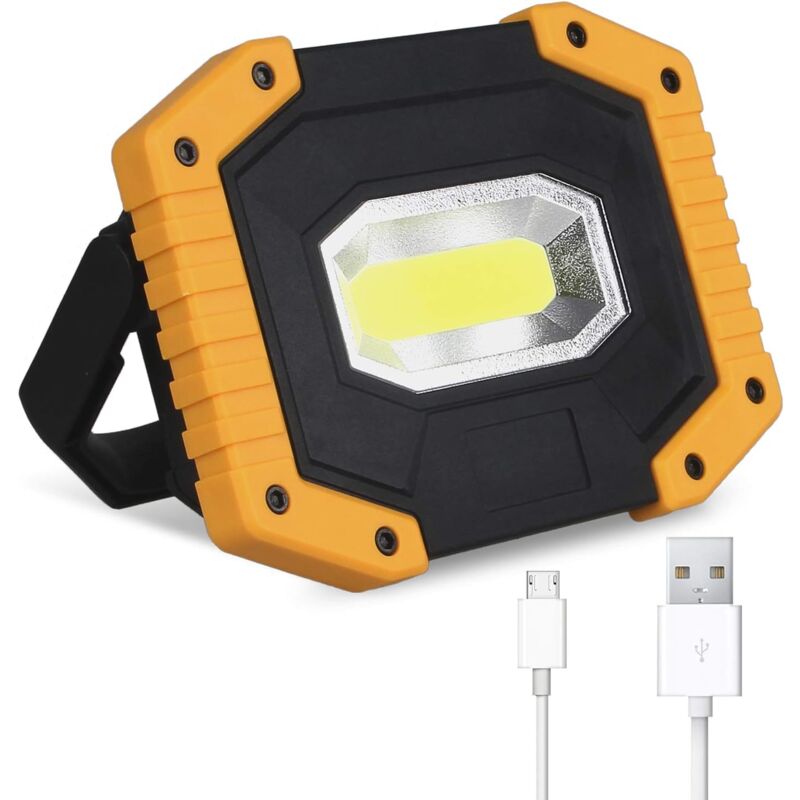 foto del prodotto alovez faro led ricaricabile 30w 2000 lumen luce da lavoro con 2 batterie 3 modalit lanterna portatile usb faro led per campeggio, cantiere,