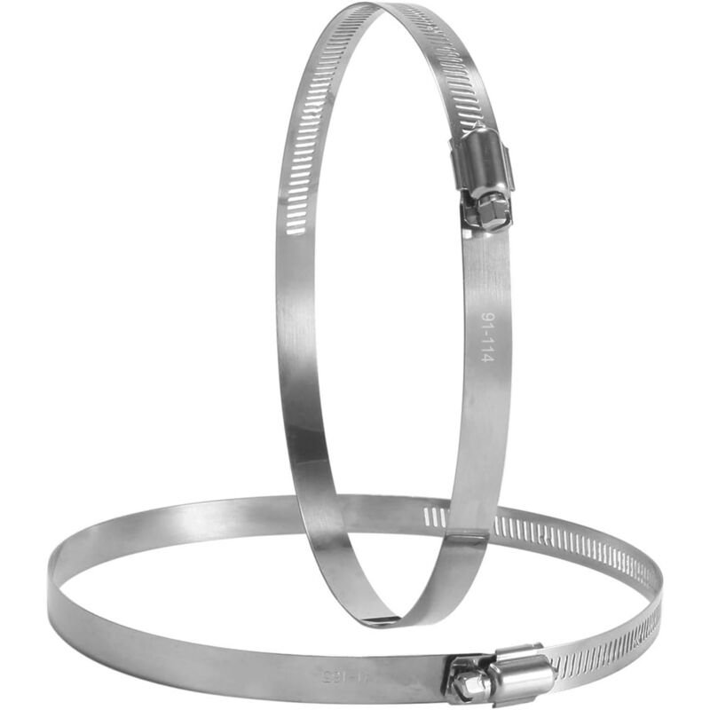 foto del prodotto alovez fascette stringitubo in acciaio inossidabile da 125 mm confezione da 2 gamma di serraggio 118 140 mm per il fissaggio del tubo di scarico e