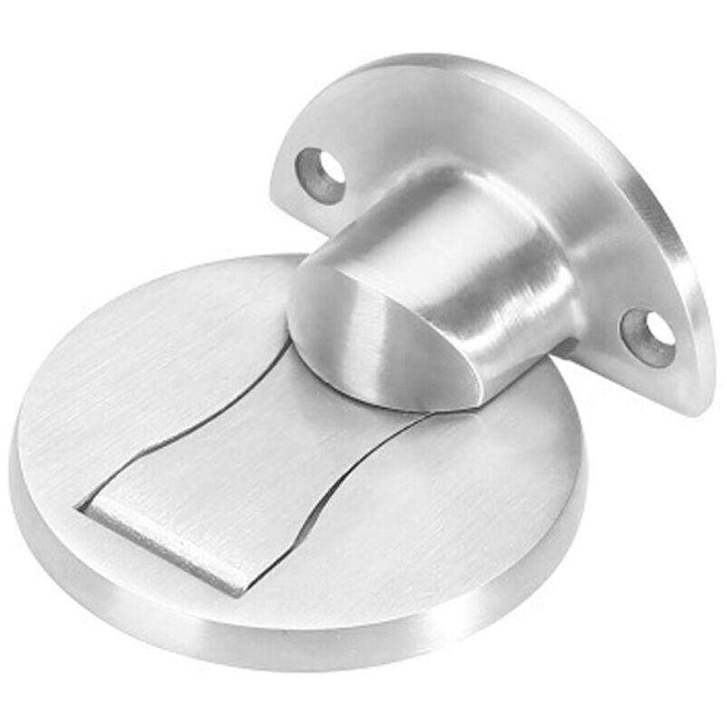 foto del prodotto alovez - fermaporta magnetico invisibile in acciaio inossidabile, supporto magnetico per porta in acciaio inossidabile per pavimento colore acciaio