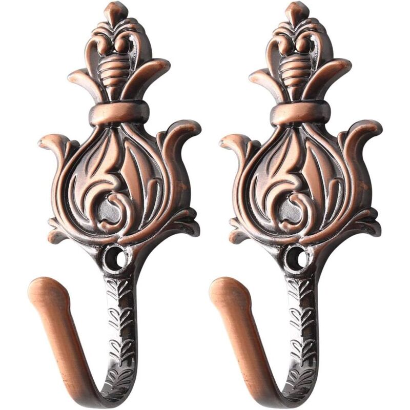 foto del prodotto alovez fermatende in lega di zinco per tende vintage, ganci per finestre, color rame, 2 pezzi
