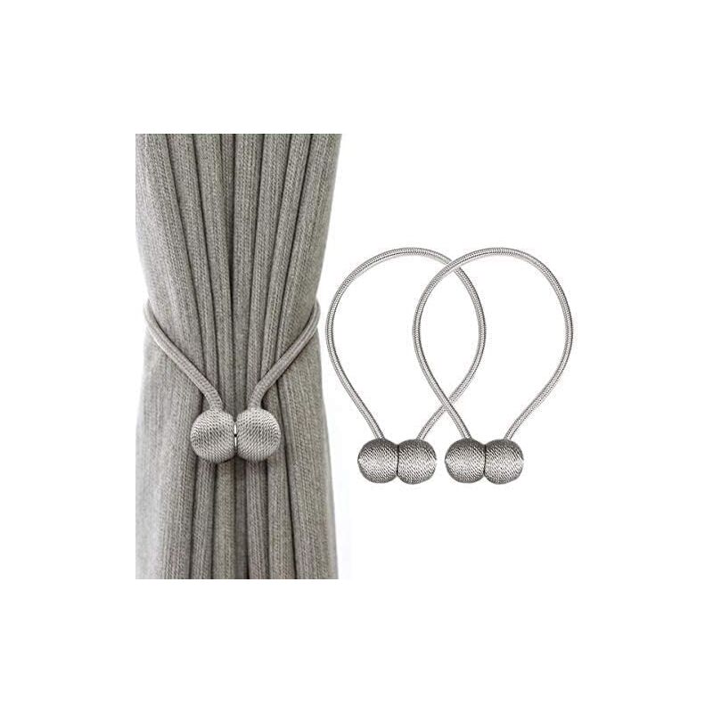 foto del prodotto alovez fermatende magnetici per tende, confezione da 2, clip per tende, fibbia intrecciata per casa e ufficio