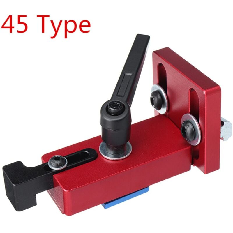 foto del prodotto alovez fermo per binario obliquo con scanalatura a t fissa da 45 mm, utensili manuali per la lavorazione del legno fai da te
