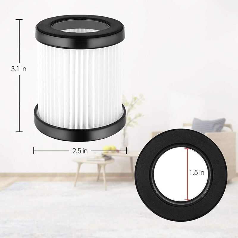foto del prodotto alovez filtri di ricambio da 6 pezzi per moosoo xl 618a per accessori per aspirapolvere beldray bel0776 bel0813 bel01171
