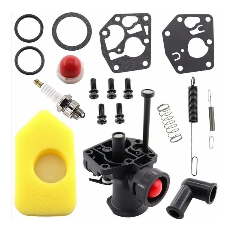 foto del prodotto alovez filtro aria 698369 molla regolatore 691859 692211 e diaframma 795083 495770, kit carburatore per tosaerba briggs stratton 499809 498809a