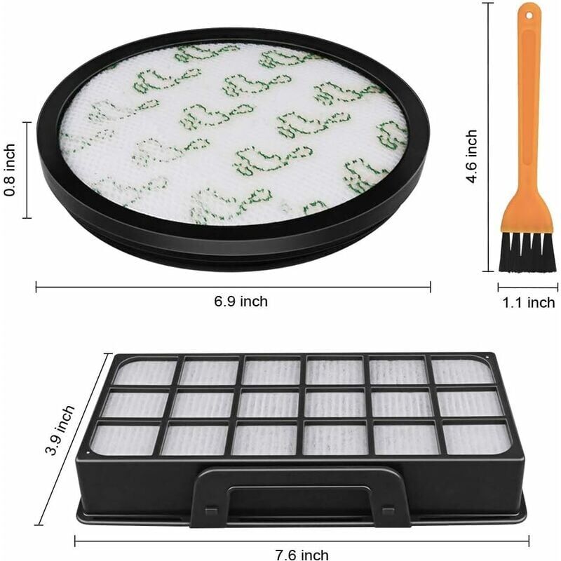 foto del prodotto alovez filtro di ricambio per aspirapolvere rowenta x trem power cyclonic ro69xx, accessorio sistema filtrante zr006001 due set di filtri 