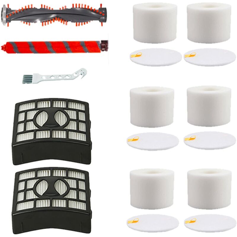 immagine 0 del prodotto alovez filtro in schiuma hepa con spazzola a setole morbide, parti di ricambio compatibili con gli aspirapolvere shark duoclean nv800, nv800w,