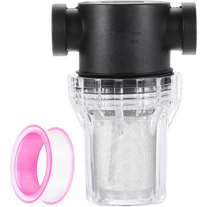 foto del prodotto alovez filtro per idropulitrice, filettatura femmina npt da 1 2 , filtro in linea, acciaio inossidabile con striscia di tenuta per ingresso acqua