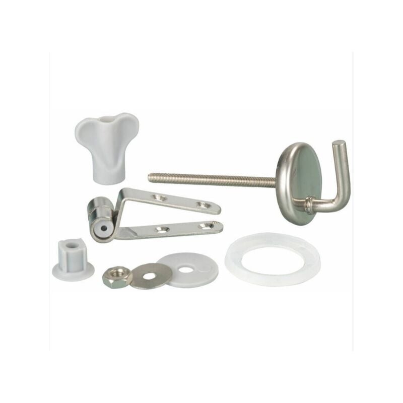foto del prodotto alovez fissaggio sedile wc, ricambio per sedile wc fix clip con fissaggio in acciaio inox, kit di 15 fissaggi per sedile wc, acciaio inox opaco